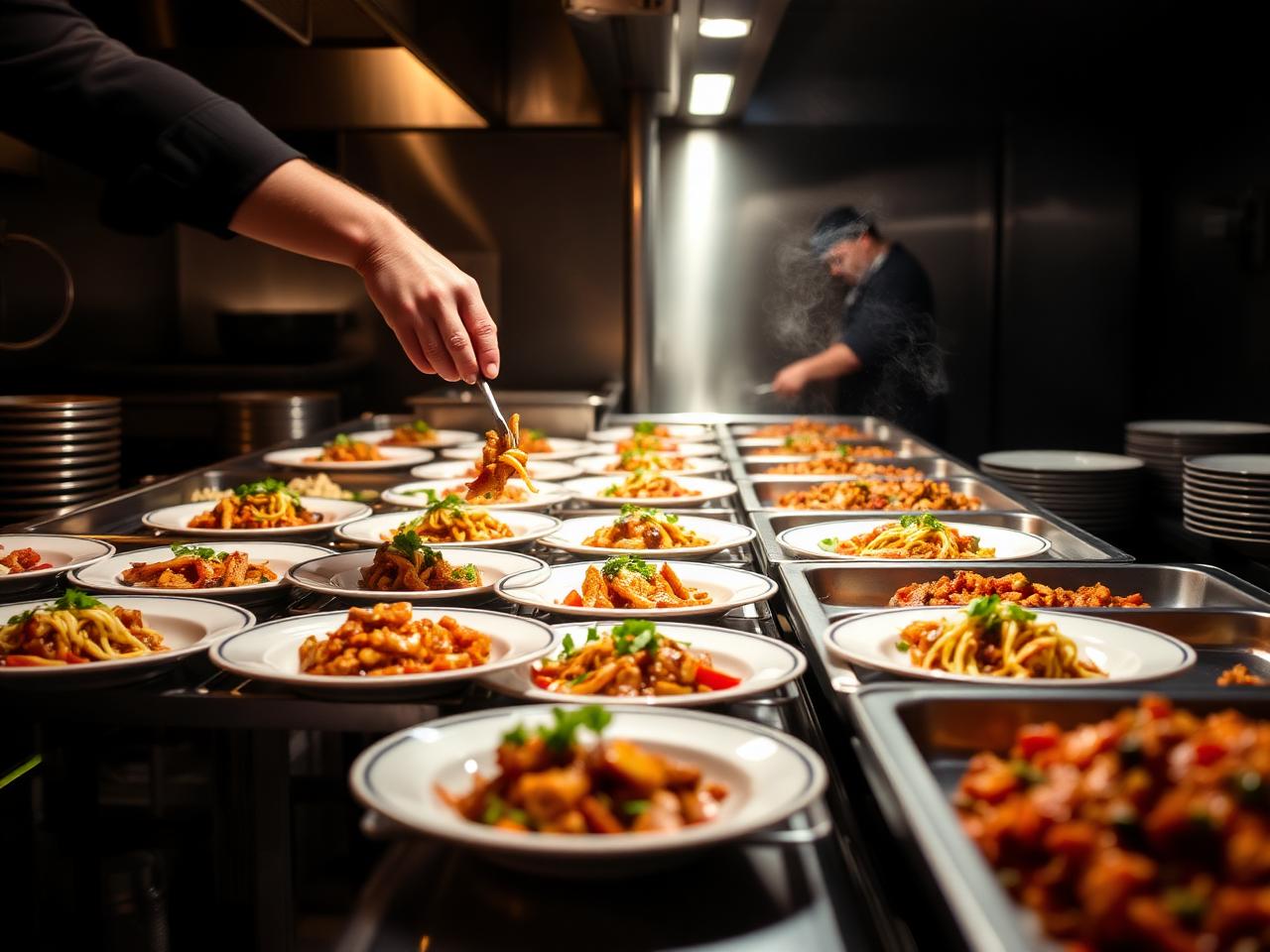 Chef preparing Mediterranean dishes for restaurant and corporate catering in London